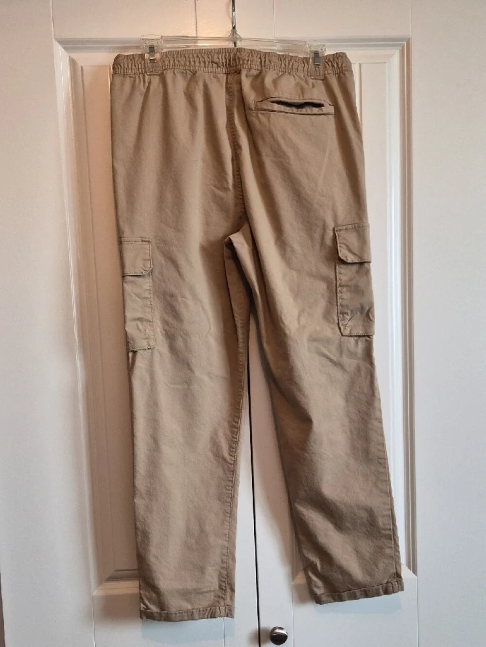 Boys Old Navy Tan Cargo Pants with Drawstring Waist Husky
